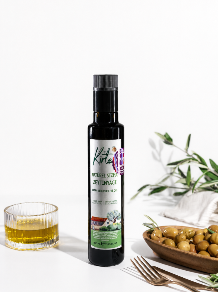 2025-2026 Yeni Hasat Erken Hasat Soğuk Sıkım Naturel Sızma Zeytinyağ 250 ML